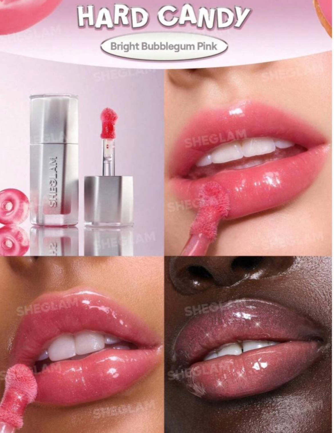 لیپ گلاس شیشه ای شیگلم رنگ hard candy